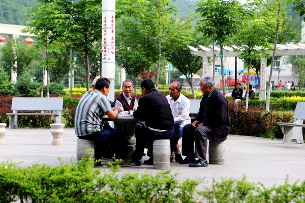 文化廣場上休閑娛樂